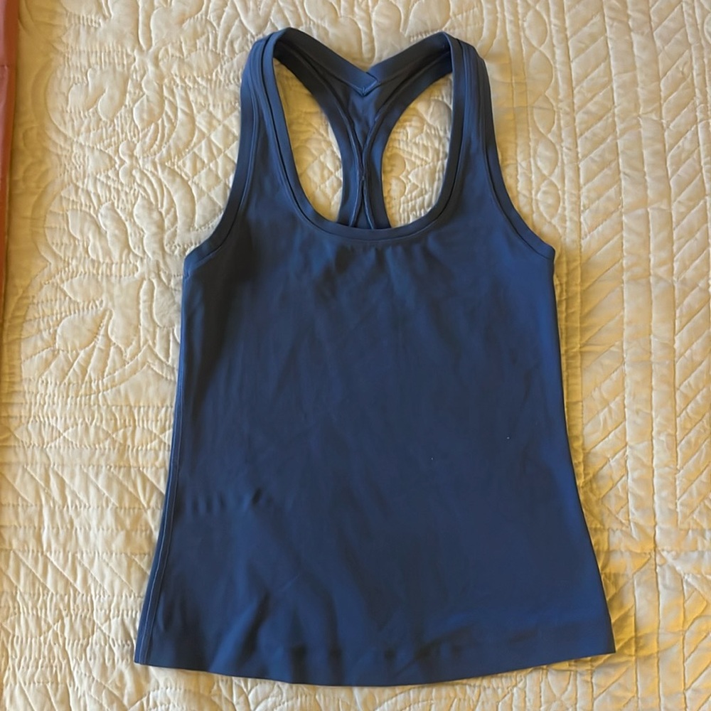 lululemon cropped racer back tank top